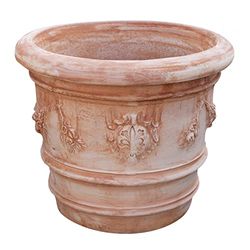 Biscottini Vasi terracotta grandi da esterno 82x82x70 cm Made in Italy | Vasi per piante grandi artigianali | Vaso terracotta grande