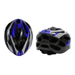 Endless EL1051 Fiets- en schaatshelm met verstelbare riem | zwart en blauw | Materiaal: polycarbonaat, EPS | Met binnendemping voor comfort | Voor volwassenen, vrouwen en mannen