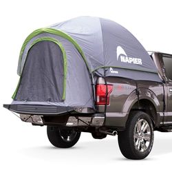 Napier Backroadz - Tenda da campeggio per camion, impermeabile, per 2 persone, facile da installare, custodia compatta, accessori robusti per camion/rifugi per campeggio e avventure, grigio/verde,