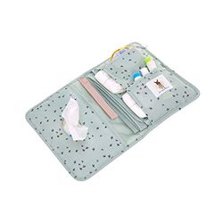LÄSSIG Bolso cambiador con cambiador y compartimento para toallitas húmedas de viaje/Changing Pouch mint