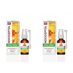 NOCICEPTOL® - ORL Spray Gorge - Propolis, Miel, Sisymbre, Vitamine C, Huiles Essentielles d'Eucalyptus Et d'Arbre À Thé (Tea Tree), Zinc - 15ml (Lot de 2)