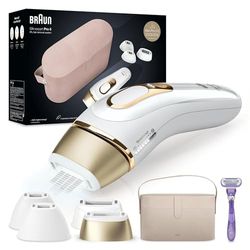 Braun Luz Pulsada Silk-expert Pro 5 PL5347 Depiladora IPL, Reducción Del Vello Visible En Casa, Blanco/Dorado