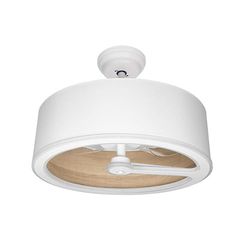 Eden pulse Ventilator in wit/licht hout, 3 geïntegreerde vleugels, 110 W led, geïntegreerd, 46/66 x 62 x 62 cm