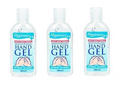 Hygienics 100ml Anti Bacterial Hand Gel 70 Alcohol, 3 count, (Pack of 3)
