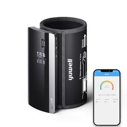 yuwell Smart Blood Pressure Monitor with App, Digital Upper Arm BP Machine for Home Use & Pulse Rate Monitoring Meter, Automatic, Voice Broadcasting with Power Adapter and Batteries (YE630CR)