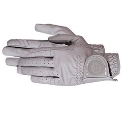 PFIFF 102598 Brilliant - Guanti da equitazione con strass, colore: Grigio S