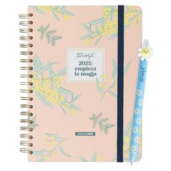 Mr. Wonderful - Set de Agenda Office 2025 Semanal Extragrande - Empieza la magia + Mr.Wonderful Boli borrable margaritas