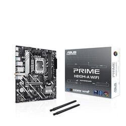 ASUS PRIME H810M-A WIFI, Scheda Madre Intel mATX, 6+1+1+1 Fasi di Alimentazione, Slot DDR5, PCIe 4.0, 2 Slot M.2, WiFi 6E, Ethernet Intel 16 GB, DisplayPort, HDMI, USB-A 10 Gbps, USB-C 5 Gbps, Nera