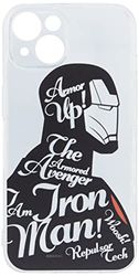 Ert Group Funda para teléfono móvil Apple iPhone 14 Original y con Licencia Oficial de Marvel con diseño Iron Man 010 Adaptada a la Forma del teléfono móvil, parcialmente Transparente