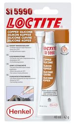 Loctite SI 5990- Silicone couleur cuivre pour joint d'étanchéité mécanique, pate à joint moteur haute température, résiste jusqu'à 350°, tube 40 ml
