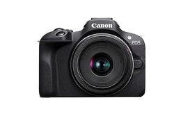 Canon EOS R100 + RF-S 18-45mm F4.5-6.3 IS STM (24.1MP APS-C Mirrorless Camera, Dual Pixel CMOS AF, 4K Video, Wi-Fi & Bluetooth)