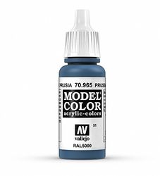 Vallejo VJ70965 Model Color 17 ml Acrylic Paint - Prussian Blue