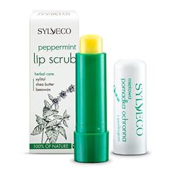 SYLVECO Bálsamo labial exfoliante con menta. Bálsamo labial para mujeres y hombres. Cosméticos naturales de tamaño 4,6 g.