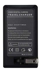 amsahr Grade A Celle della batteria e caricabatteria digitale con tecnologia Smart, ingresso: AC 100 – 240 V, 50/60Hz/uscita: DC 4.2 – 8.4 V, 600 ma per Samsung D-LI109 Grigio