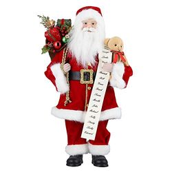 AGM Christmas Santa Claus Figures 17 Inch Standing for Christmas Indoor Decorations