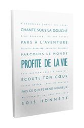 Feel Good Art canvas foto "Profite de la Vie", moderne stijl, typografisch, groen/wit, 40 x 30 cm