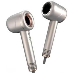 Seche Cheveux Intelligent StralBlow IQ Ionic Gold & Greyà ions Air Essence Mi, Seche Cheveux ionique, 3 Niveaux De Vitesse, 4 Températures (1800W) Diffuseur Seche Cheveux, Hair Dryer