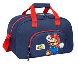 Super Mario World Sporttas, rugzak, ideaal voor kinderen van verschillende leeftijden, comfortabel en veelzijdig, kwaliteit en duurzaamheid, 40 x 23 x 24 cm, marineblauw, Donkerblauw, Standaard,