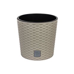 PROSPERPLAST Rato Pot rond mocca 8,7 litres avec pot à planter Ø 25 x 22,4 cm