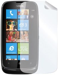 Celly glansig och matt osynlig skyddsfilm för Nokia Lumia 610 (paket med 2)