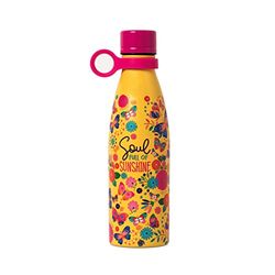 Legami - Hot&Cold, Bottiglia Termica 500 ml, Ø 7 cm, Leggera e Resistente, Chiusura Ermetica, Manico in Silicone Removibile, Tema Butterfly, Soul full of Sunshine, Senza BPA e Ftalati