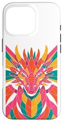 Polygonal Abstract Art Drago Draghi Custodia per iPhone 16 Pro