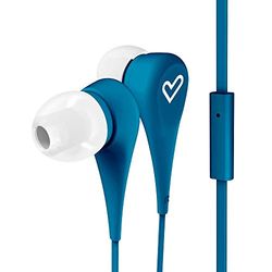 Energy Sistem Style 1+ In-ear hoofdtelefoon (geïntegreerde microfoon, rubberen afwerking, 120 cm lange kabel), blauw