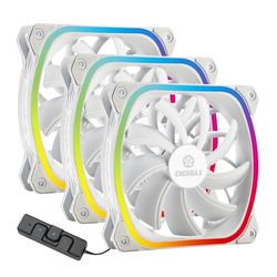 ENERMAX Ventilateur boîtier PC SQUA RGB BLANC Pack de 3