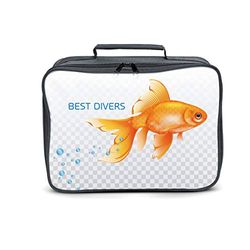 Best divers BAG Optical Rectangular 25X34X12 cm, Unisex Adult, Black,