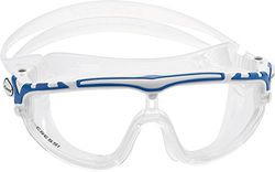 Cressi Skylight Premium Óculos de natação anti-embaciamento, unissexo para adulto, transparente/branco/azul, tamanho único
