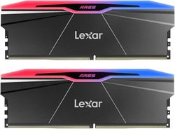 Lexar ARES Gen2 RGB DDR5 RAM 64GB Kit (2x32GB) 6400MHz, DRAM 288-Pin UDIMM PC Memoria, per XMP 3.0, AMD EXPO di alte Prestazioni PC/Computer da gioco, CL32-39-39-89, 1.4V (LD5U32G64C32BR-RGD)