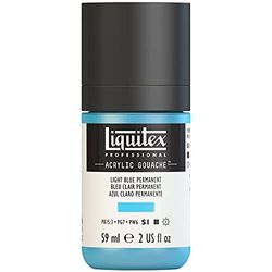 Liquitex 2059770 Professional Acrylic Gouache, acrylverf met gouache-eigenschappen, lichtecht, watervast - 59ml Fles, Light Blue Permanent