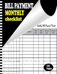Bill Tracker Notebook: Monthly Bill Organizer & Planner for Financial Budgeting, Finance & Payment Checklist log book - 8.5" x 11" 120 Pages