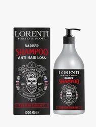 LORENTI TOKYO & SEOUL Barber Shampoo anti capelli da uomo, 1000 ml, anti-perdita di capelli, efficace contro la caduta dei capelli, rinforzante, rigenerante, favorisce la crescita, shampoo per uomini