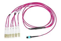 Link LKLCMP045 Câble FAN-OUT fibre optique MPO 12 FIBRES OM4 LSZH avec 12 connecteurs LC MT 5