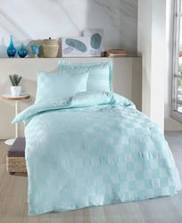 Nuit Des Rêves Mint XL täcke set (155 x 200 cm), 70% bomull/30% polyester, inklusive 1 örngott (80 x 80 cm), maskintvättbart, elegant knappstängning