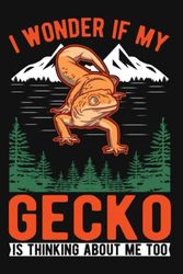 Gecko Notizbuch: Gecko Geschenk Leopardgecko / 6x9 Zoll / 120 karierte Seiten