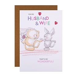 Hallmark Tarjeta de boda para marido y esposa, diseño de amigos por siempre