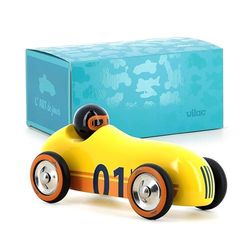 Vilac – Old Sport Compet' Amarillo – Imitación – Trafic – 1 Coche de Madera Viejo Deporte compet' Amarillo – Juegos de Despertar para niños de Madera – Juguete para niños a Partir de 2 años – 2290Y