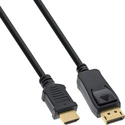 InLine 17181 DisplayPort naar HDMI converter kabel, zwart, 1m
