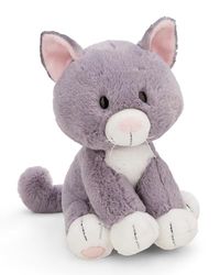 NICI pluszowy kotek, miękki pluszak, urocza pluszowa zabawka do przytulania i zabawy, świetny pomysł na prezent dla dzieci i dorosłych, 25 cm, szary - 62148