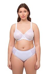 Ulla Popken Reggiseno con Ferretto in Pizzo, Bianco Neve, 5D Donna