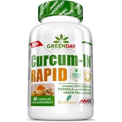 AMIX - Suplemento Deportivo - Curcum-In Rapid en Formato de 60 Cápsulas - Alto Contenido en Té Verde y Café Verde - Ayuda a Mejorar la Recuperación Muscular