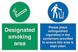 Designated smoking area Please place extinguished cigarettes in the containers provided to ensure...