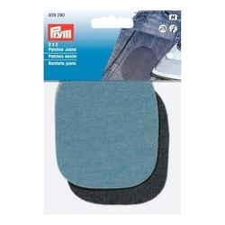 Prym-9 x 8 cm, 2-Jeans stirando/da Cucire per ASSE da Stiro, Colore: Blu Chiaro/Blu Scuro
