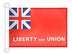 AZ FLAG - Drapeau Liberty and Union Taunton - 45x30 cm - Pavillon Nautique Liberté Et Union Spécial Bateau Et Extérieur En Maille Bloquée Avec Anneaux Plastiques Intégrés - 30g