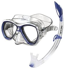 Seac Conjunto Elba Valve, conjunto de snorkel com máscara subaquática e tubo com válvula para a urgia de água para adultos