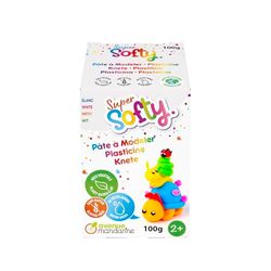 AVENUE MANDARINE SO0880100010C - Une Boite de 100 g de Pate A Modeler - SuperSofty - À partir de 2 ans - Blanc