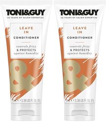 Toni & Guy Leave In Conditioner for Damaged Hair, Controls Frizz & Protects Against Humidity, Perfect for Smoother and Softer Hair, 100ml (Pack of 2)