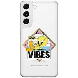 ERT GROUP custodia per cellulare per Samsung S22 PLUS originale e con licenza ufficiale Looney Tunes, modello Tweety 013 adattato in modo ottimale alla forma dello smartphone, parzialmente trasparente